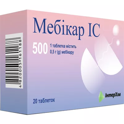 Мебікар ІС, таблетки, 0.5 г, №20 изображение №2 | интернет-аптека Farmaco.ua