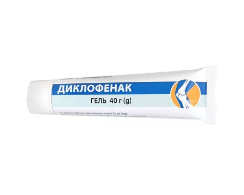 Диклофенак, гель, 50 мг/г, туба без пачки, 40 г | интернет-аптека Farmaco.ua