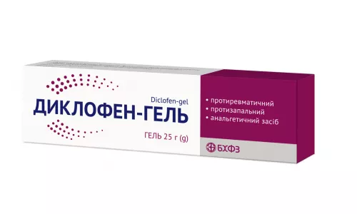 Диклофен-гель, туба 25 г | интернет-аптека Farmaco.ua