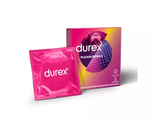 Durex Pleasuremax, презервативы рельефные/ребристые с точечной структурой, №3 | Farmaco.ua Durex Pleasuremax, презервативы рельефные/ребристые с точечной структурой, №3 | интернет-аптека Farmaco.ua