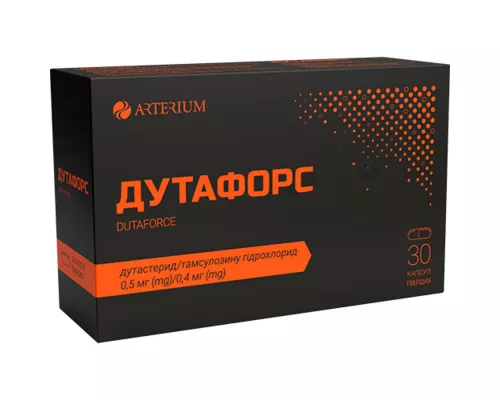 Дутафорс, капсули тверді, 0.5 мг/0.4 мг, №30 (6х5) | интернет-аптека Farmaco.ua