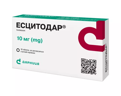 Есцитодар, таблетки що диспергуються в ротовій порожнині, 10 мг, №30 (15х2) | интернет-аптека Farmaco.ua