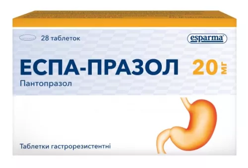 Еспа-Празол, таблетки гастрорезистентні, 20 мг, №28 | интернет-аптека Farmaco.ua