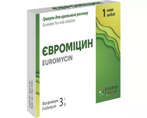 Євроміцин, гранули для орального розчину, саше 3 г, №1 | интернет-аптека Farmaco.ua