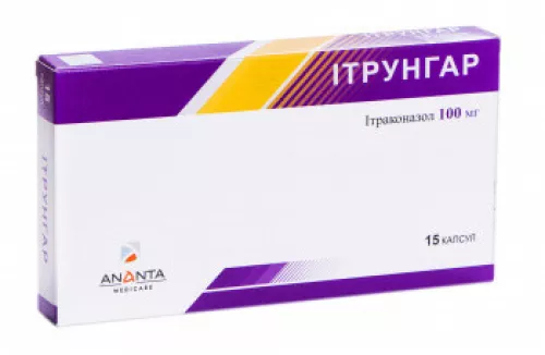 Итрунгар, капсулы 100 мг, №15 | Farmaco.ua Итрунгар, капсулы 100 мг, №15 | интернет-аптека Farmaco.ua