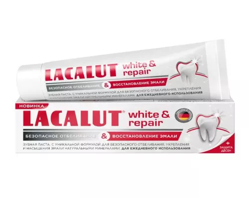 Lacalut (Лакалут) White і Відновлення, паста зубна, 75 мл | интернет-аптека Farmaco.ua