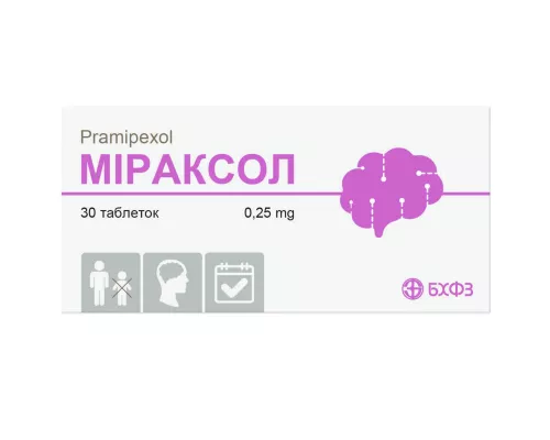 Міраксол, таблетки, 0.25 мг, №30 (10х3) | интернет-аптека Farmaco.ua