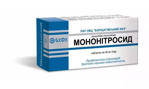 Мононітросид, таблетки, 0.04 г, №40 (10х4) | интернет-аптека Farmaco.ua