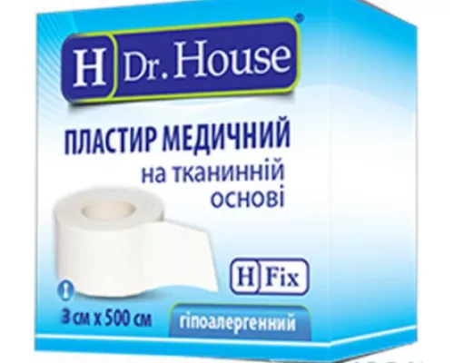 H Dr. House, пластир, на тканинній основі, 3 см x 500 см, №1 | Farmaco.ua H Dr. House, пластир, на тканинній основі, 3 см x 500 см, №1 | интернет-аптека Farmaco.ua