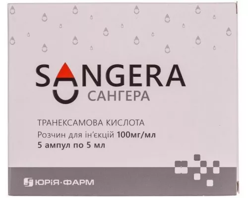 Сангера, раствор для инъекций, ампулы 5 мл, 100 мг/мл, №5 | Farmaco.ua Сангера, раствор для инъекций, ампулы 5 мл, 100 мг/мл, №5 | интернет-аптека Farmaco.ua