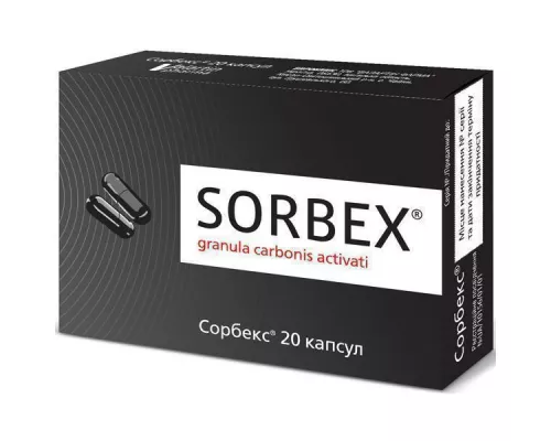 Сорбекс®, капсули 0.25 г, №20 | Farmaco.ua Сорбекс®, капсули 0.25 г, №20 | интернет-аптека Farmaco.ua