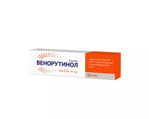 Венорутинол, гель, туба 40 г | интернет-аптека Farmaco.ua