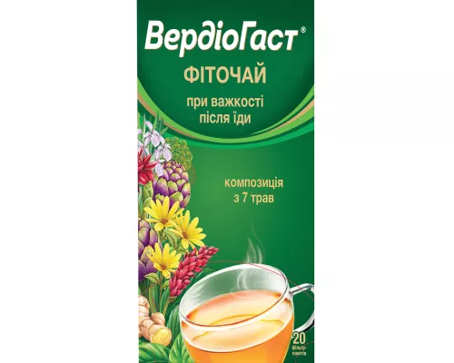 Вердіогаст, фіточай, фільтр-пакет 1.5 г, №20 | интернет-аптека Farmaco.ua