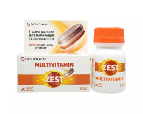 Zest (Зест) Мультивітамін, таблетки, №30 | интернет-аптека Farmaco.ua