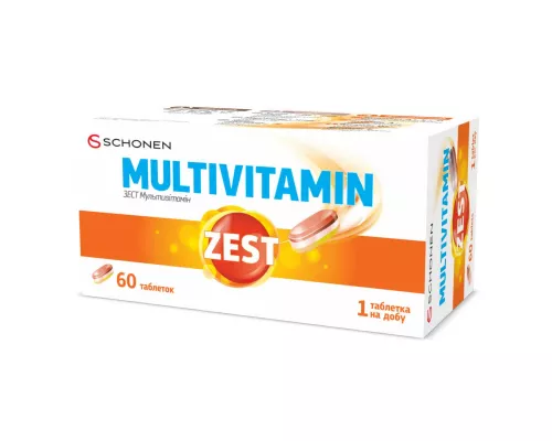 Zest (Зест) Мультивітамін, таблетки, №60 | интернет-аптека Farmaco.ua